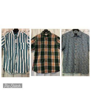 BUNDLE 3 Piece Casual Button Down Shirts - Size Large